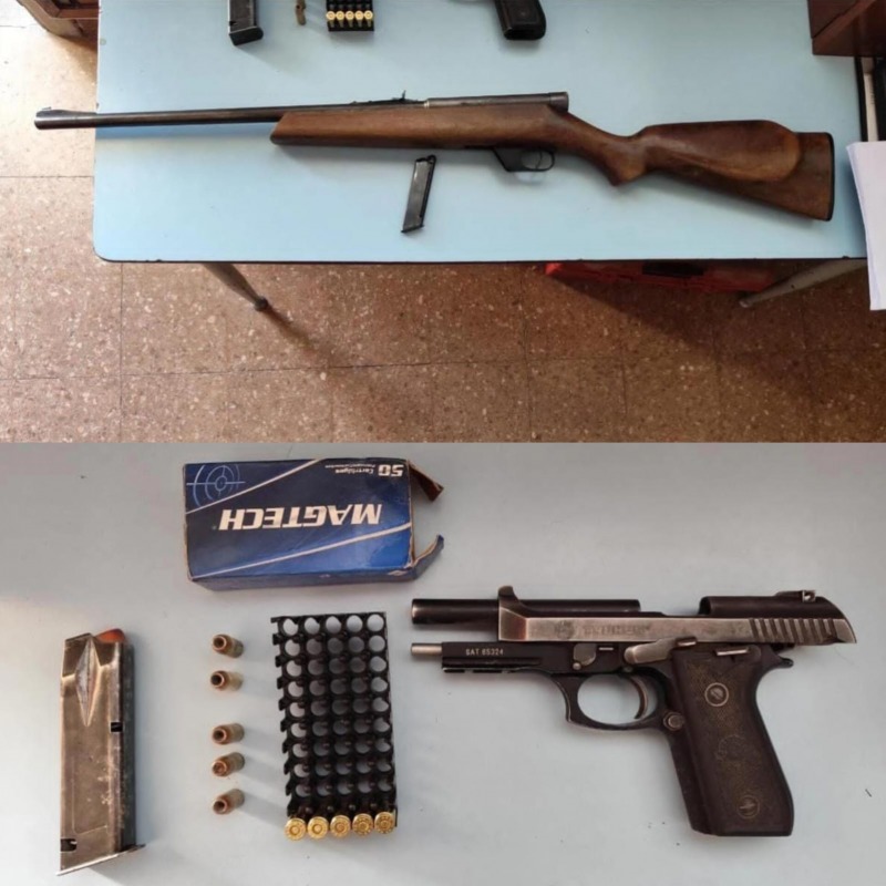 Secuestran armas tras dos casos de violencia de gnero